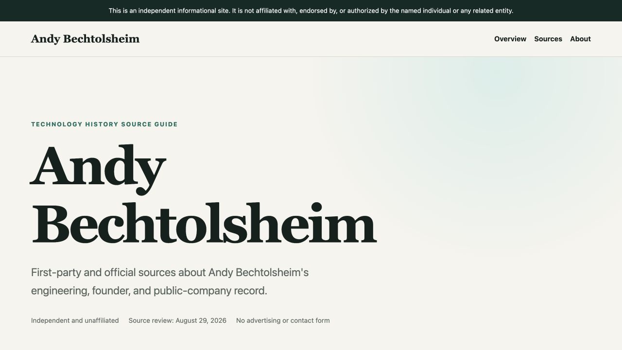 Andy Bechtolsheim website preview