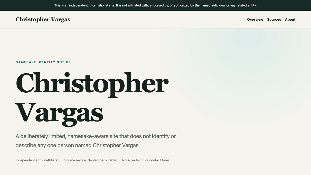 Christopher Vargas website preview