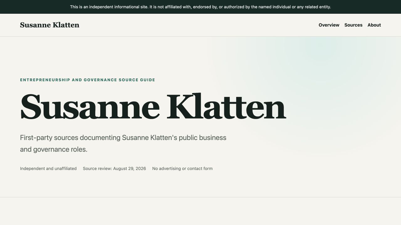 Susanne Klatten website preview