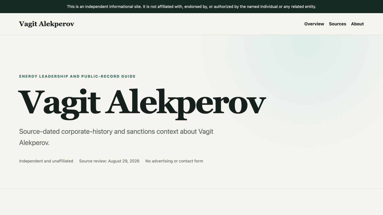 Vagit Alekperov website preview